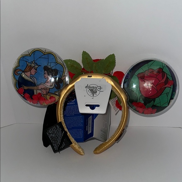 Disney Disney100 Decades Beauty and the Beast Light-Up Ear Headband Adults New - Picture 3 of 11